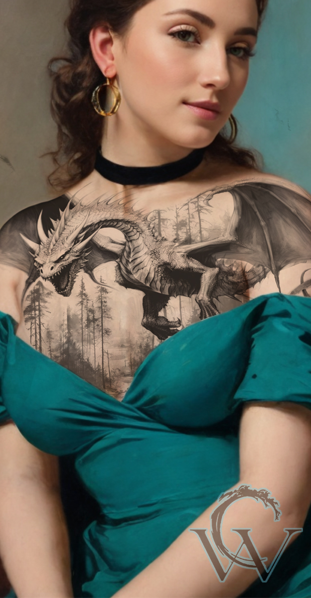 Dragon tattoo concept by Justin Morton, MS